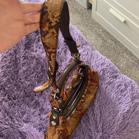 Gucci Python snake skin and leather handle bag with changeable strap - Picture 5 of 16